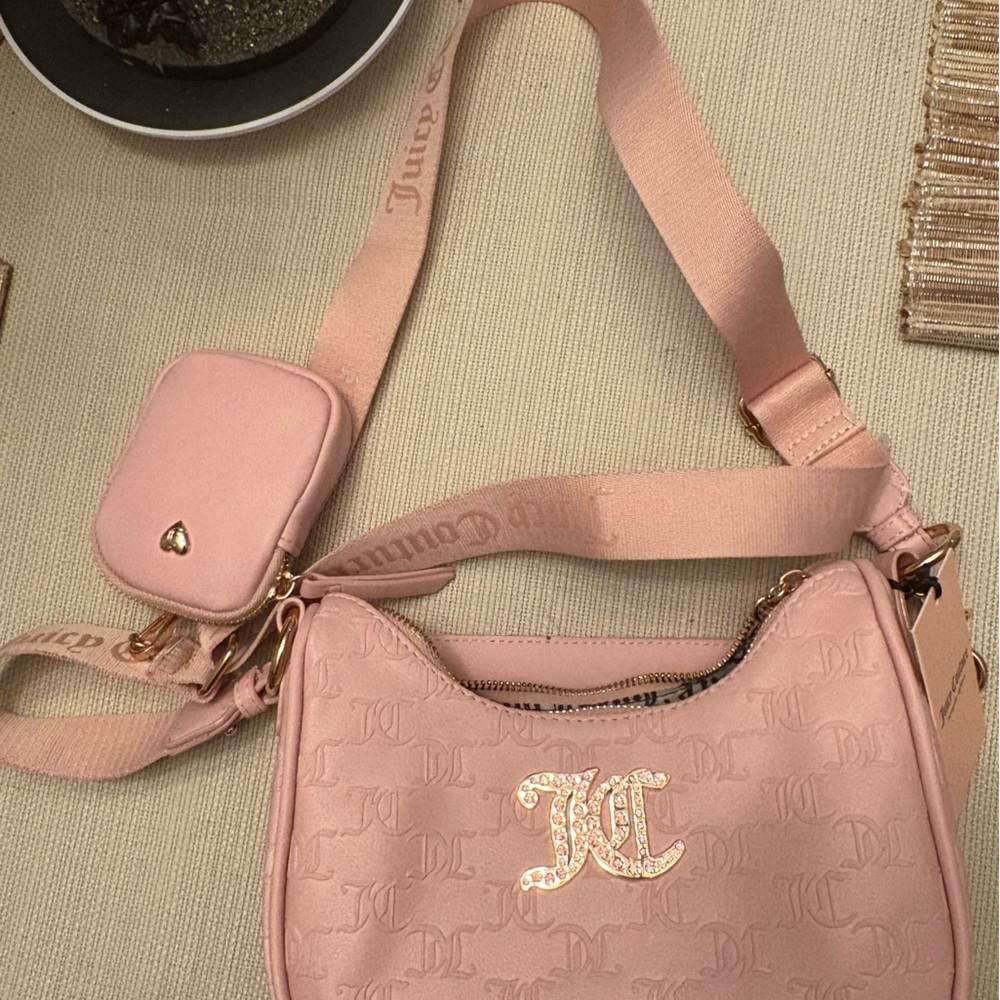 Juicy‎ Couture Pink Crossbody Bag with Matching Pouch
